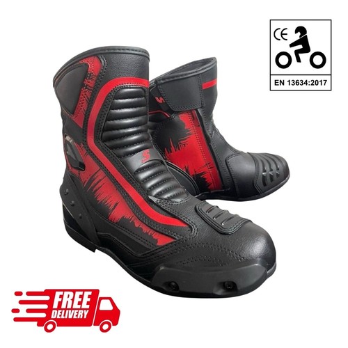 Mens red black leather - mens, red/black